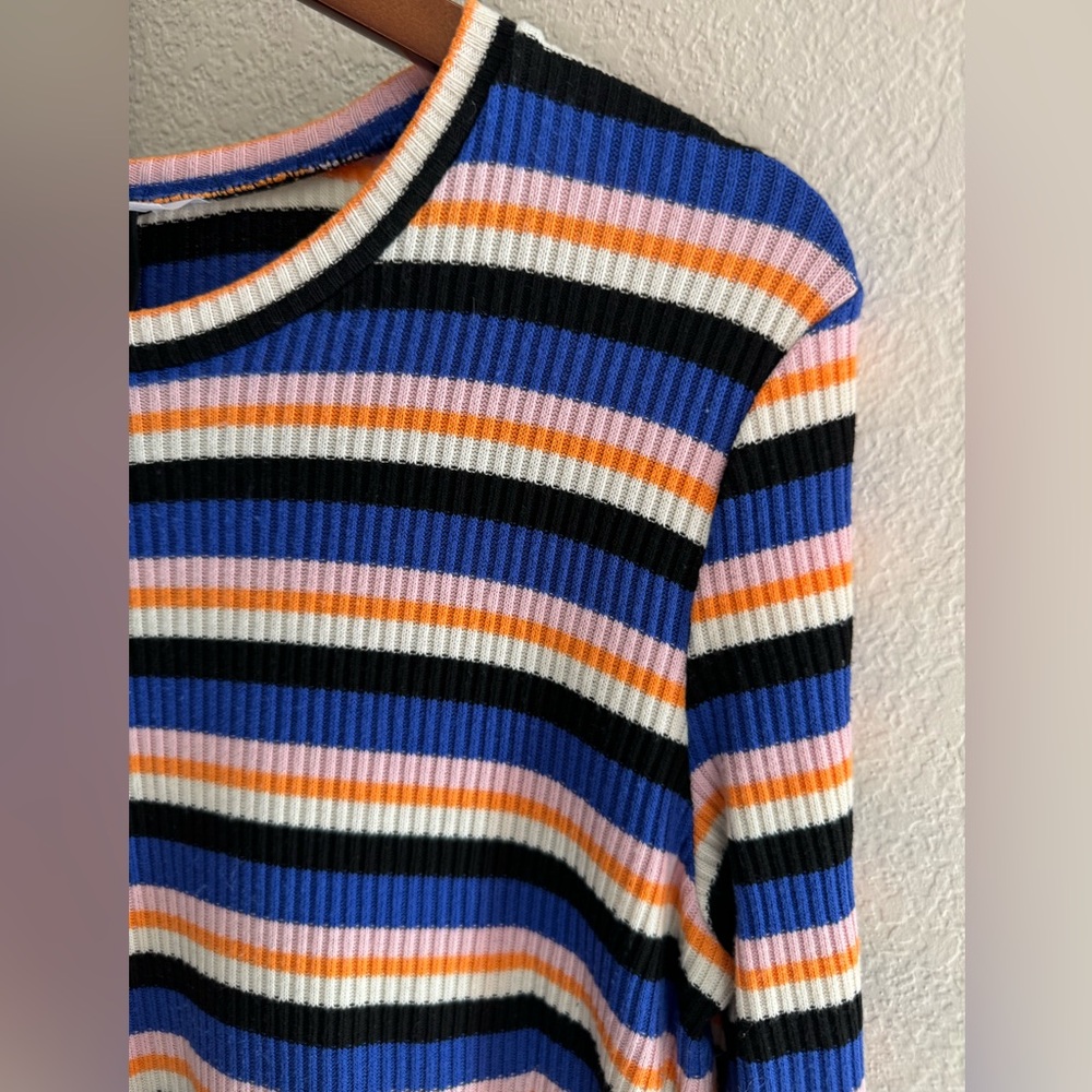 H&M Divided Mini Ribbed Sweater Dress with Bell Sleeves Size xl